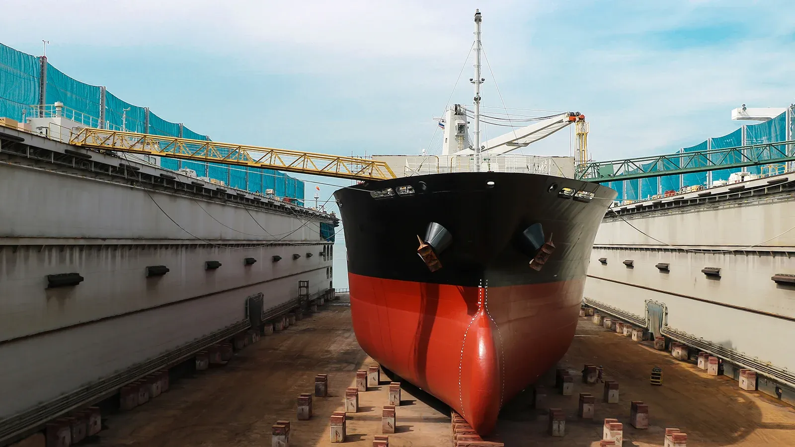 Dry docking — illustrative maritime photography
